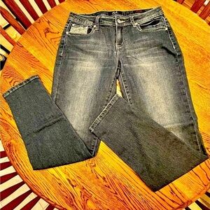 Earl Jeans Sparkling Embellished Denim Jeans Sequins Embroidered  Stones Size 8P